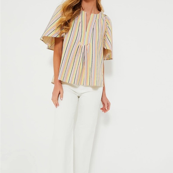 POMANDER PLACE

Rainbow Stripe Finley Flutter Sleeve Top - Picture 2 of 11
